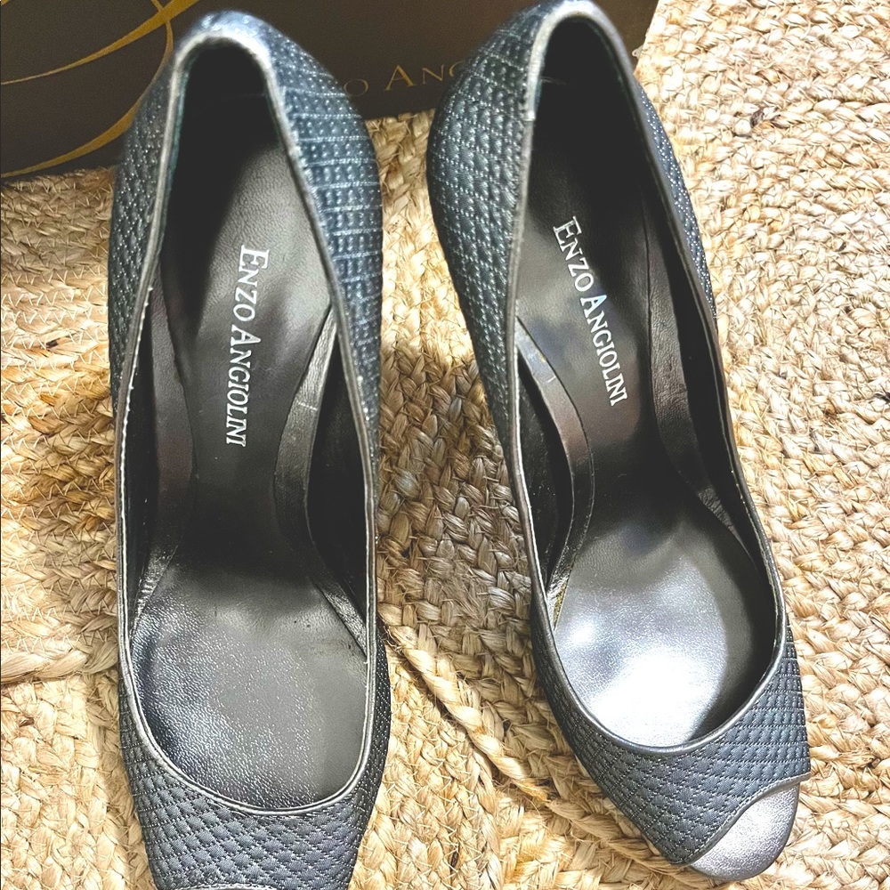 Peep Toed Quilted Heel